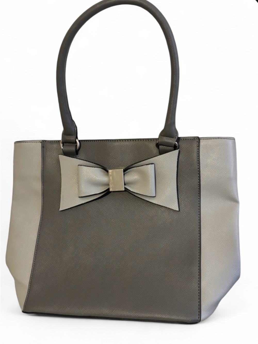 Apt. 9 Two-Tone Gray Bow Tote